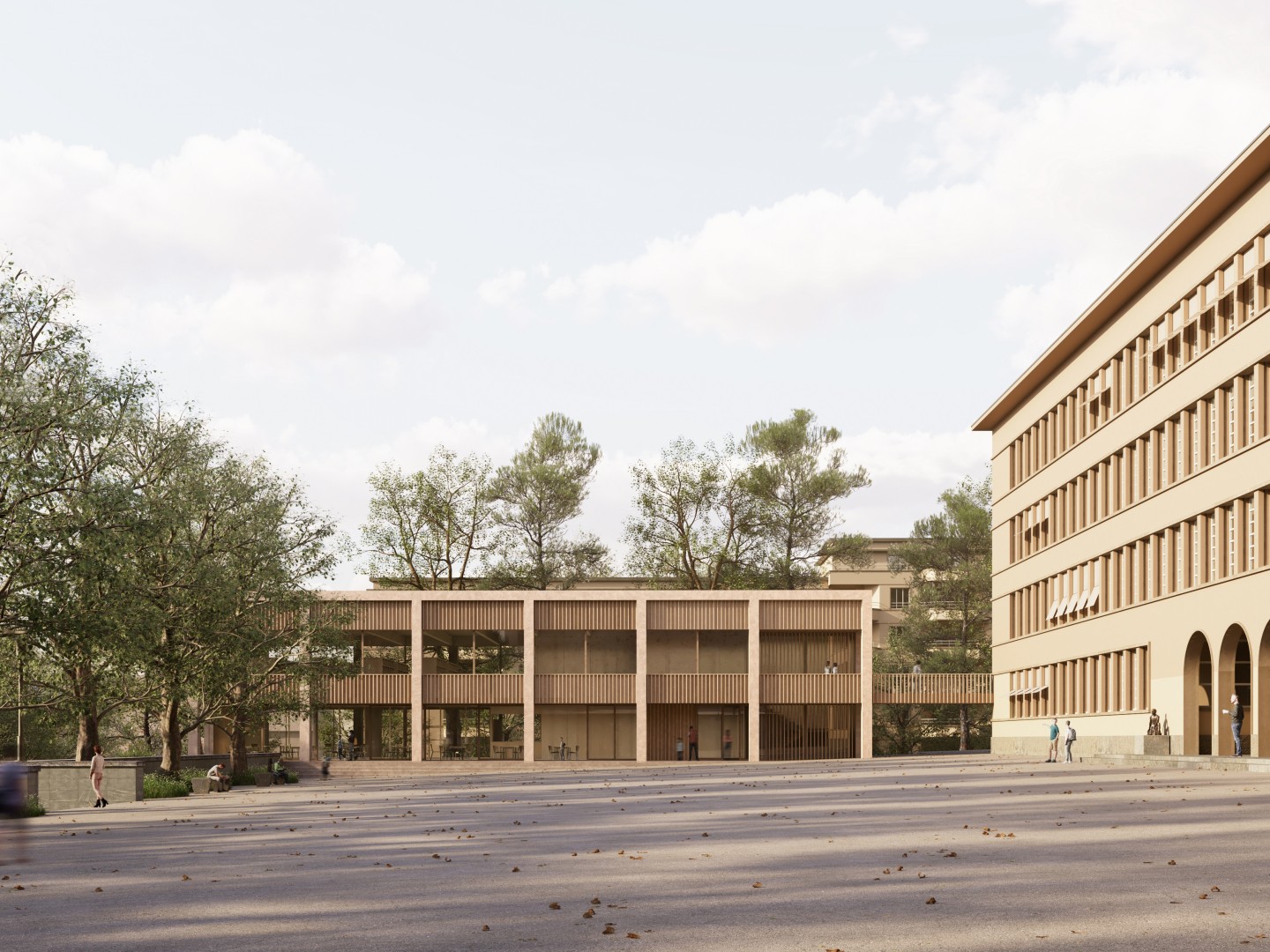 Le futur aménagement du Collège de Béthusy prévoit de nouvelles infrastructures sportives et parascolaires.