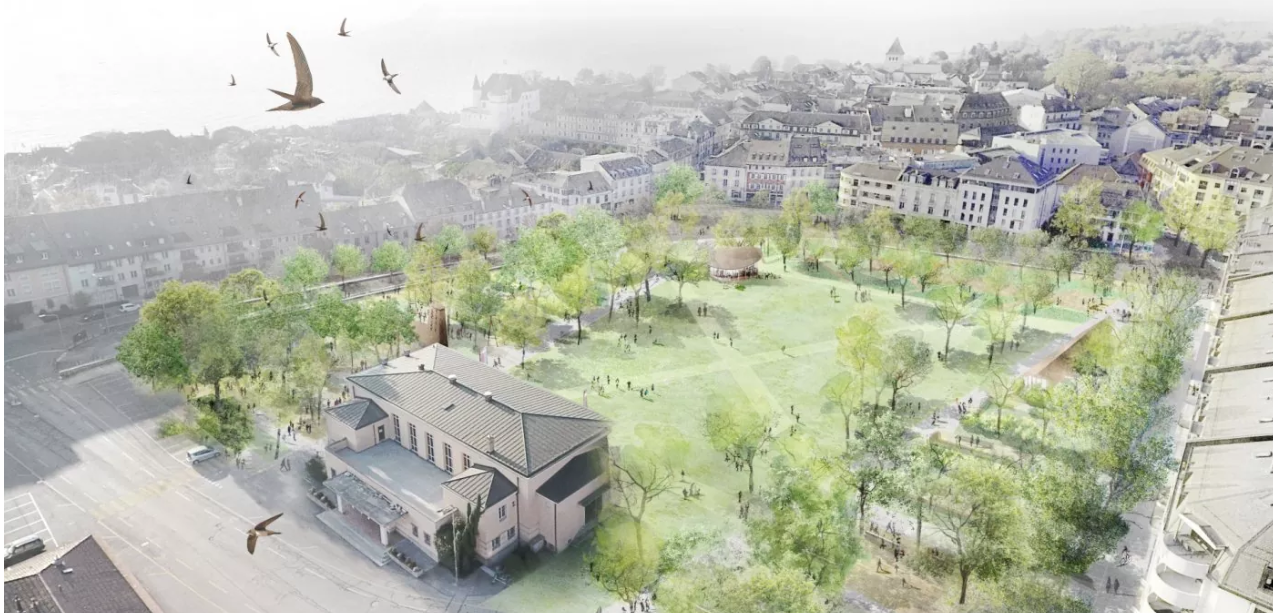 Le projet proposé par la Municipalité de Nyon met l'accent sur la conservation des éléments historiques et naturels du site.