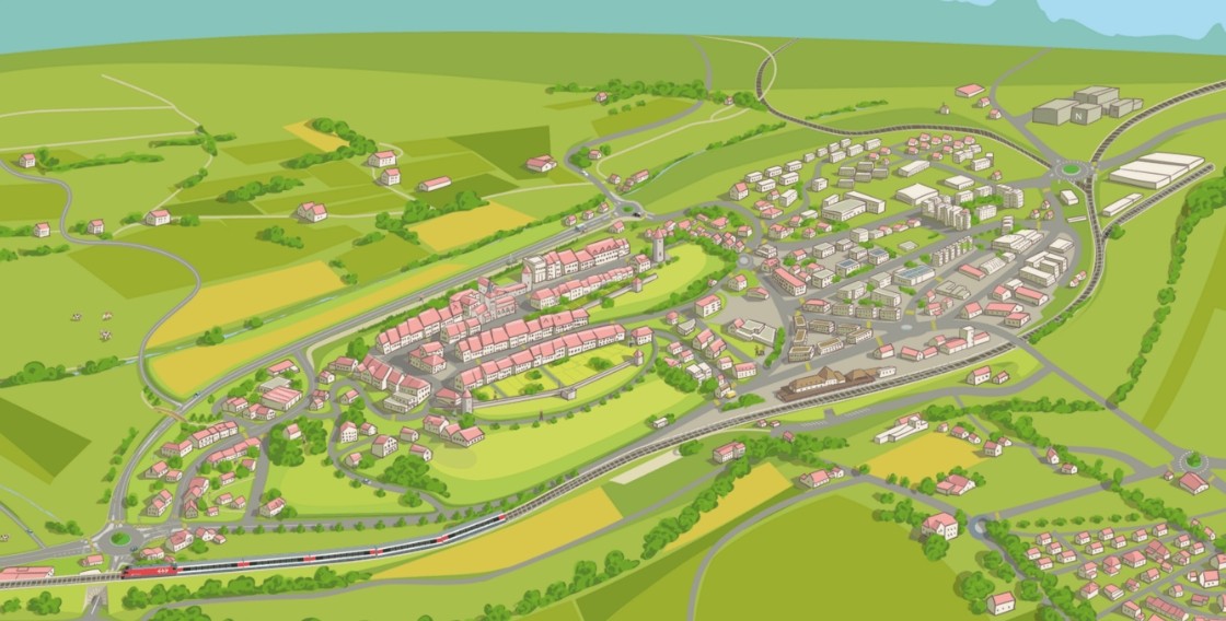 Vue du secteur concerné par la partie Est du contournement.