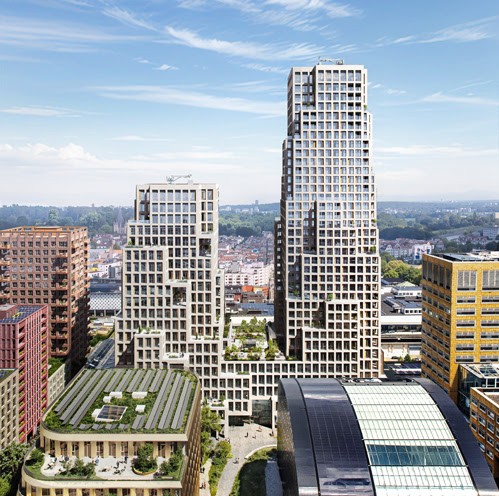 Le complexe de 58'000 m² accueille des bureaux, des logements et des équipements publics.