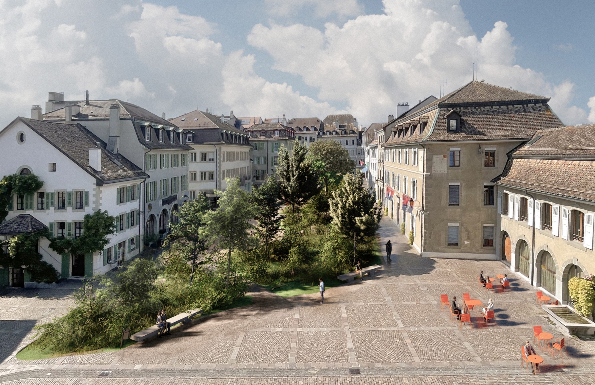 Un des projets présentés dans le cadre de l'exposition « Faire de la place au végétal »: Horizon Château, de Nicolas Ducommun.