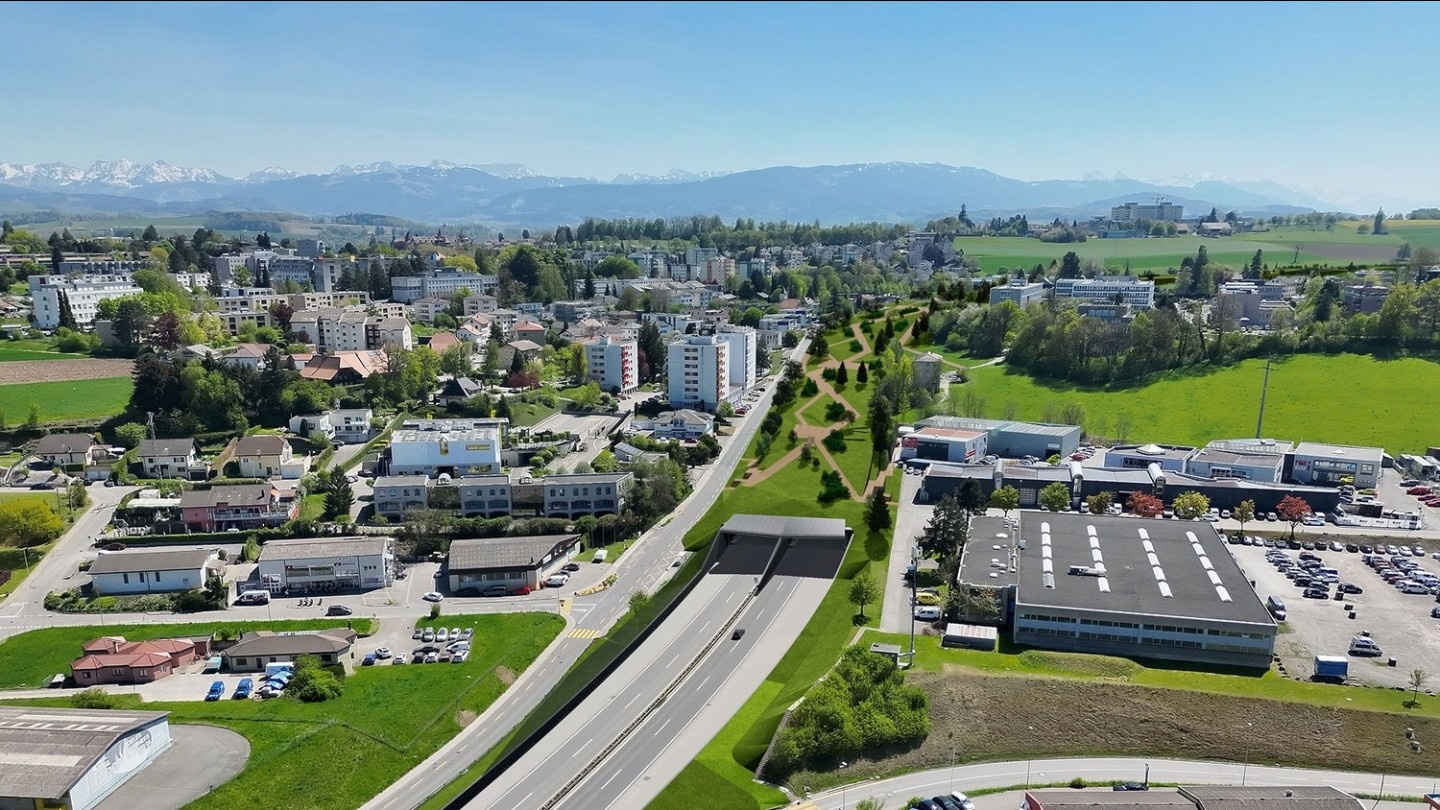 L’Etat de Fribourg présente le projet de couverture autoroutière dans le secteur Chamblioux‑Bertigny.