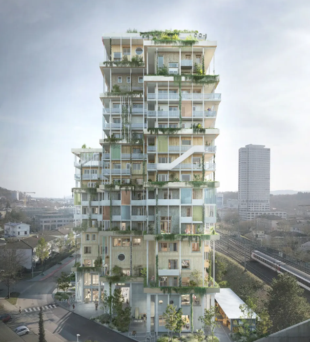 Un village vertical : cette tour en bois doit allier habitat, travail et usages collectifs, et être conçue selon le principe de l'économie circulaire.