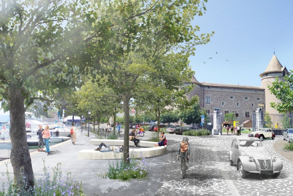 La future Voie verte doit relier mobilité douce, qualité des espaces publics et valorisation des rives du Léman.