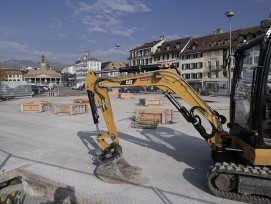 Les fondations de la future arène doivent être achevées d'ici mi-décembre. (Image 1 sur 6) Jean-A. Luque