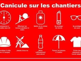 Recommandations pour contrer la canicule sur les chantiers.