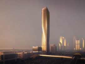 Wasl Tower à Dubai, la plus grande façade céramique du monde