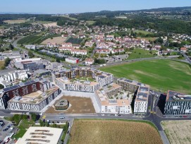 Oassis, Crissier. six immeubles résidentiels de 550 appartements et un immeuble de bureaux.