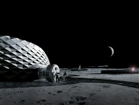 Le cabinet d’architecture BIG développe en collaboration avec ICON et la NASA un projet de station lunaire. Le but est de faire appel à des matériaux de construction locaux et d’utiliser des imprimantes 3D.