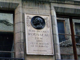 Plaque maison naissance Rousseau_Genève