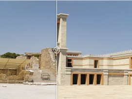 Le palais mythique de Cnossos en Crète reconstitué numériquement.