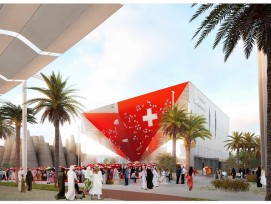 Pavillon suisse à l'Expo Dubai 2020 dénommé "Reflections"