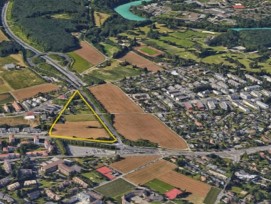 Le projet représente une surface de 41'902 m2 situé entre la route de Chancy, la bretelle autoroutière A1, la promenade de St-Mathieu et l’aire forestière. Il occupera la parcelle 7848.