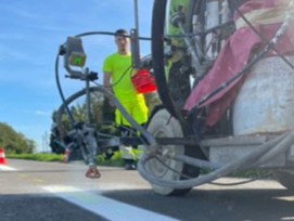 La phase test s'effectue sur la piste cyclable du tronçon d'1 km entre Vouvry et Vionnaz, elle durera 1 an.