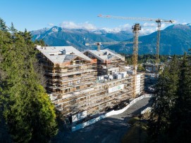 Résidence de luxe dotée de tous les services et équipements d'une station Six Senses Crans-Montana possède une vue imprenable sur les Alpes.