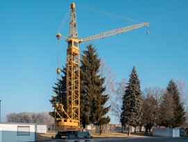 La Liebherr Form 30A/35 est montée au Liebherr Tower Crane Center à Bad Waldsee, en Allemagne.