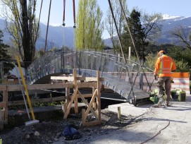 La passerelle du Pont-de-la-Morge permettra à l’EPFL d'étudier les particularités et contraintes de son prototype en situation réelle sur une période de deux ans.