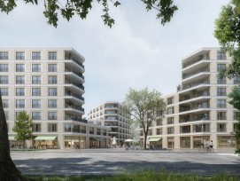 Montagne 136 à Chêne-Bougeries proposera 72 logements, 1000 m2 de bureaux et 4000 m2 de commerces avec une grande surface commerciale en rez inférieur.