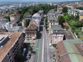 Dans le cadre de la requalification de l'avenue d'Echallens des aménagements cyclables seront créés cet été sur la voie.