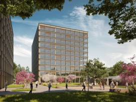 L'immeuble administratif Kyoto dans le Green Village à Genève fait partie du projet remporté par Implenia.