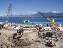 La station de pompage (STAP) du Vengeron alimente le réseau hydro-thermique GeniLac.