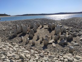 Le «Stonehenge espagnol» a émergé des eaux lors de la décrue du barrage à quatre reprise, ici en 2019.