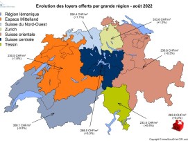 Carte suisse  ImmoScout24 immobilier 2022