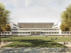Visualisation du projet gagnant pour la transformation et la rénovation de la Bibliothèque nationale suisse.