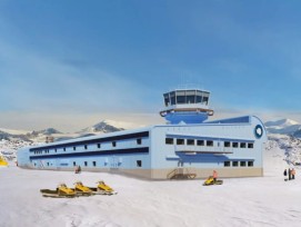 Visualisation: voici à quoi ressemblera un jour le nouveau bâtiment de la station de recherche «Rothera» en Antarctique.