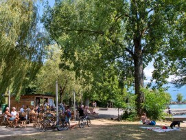 La buvette «La Guinguette de Vidy» au Bowl de Vidy proposera des promenades, des sports et des moments de détente en famille ou entre amis.