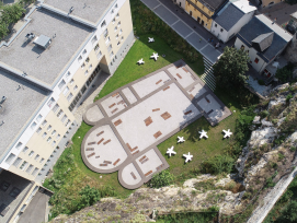 Le site funéraire de Sous-le-Scex, situé à l’entrée Est de la vieille ville de Sion, au pied de la colline de Valère, offre une vue exceptionnelle sur l’histoire de la région. Ce site archéologique, ouvert au public en 2020, a révélé des vestiges allant d