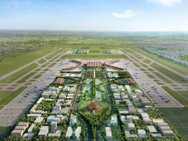 L'aéroport de Phnom Phen est conçu de manière à pouvoir être agrandi relativement facilement par la suite.