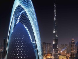 La tour d'habitation Mercedes-Benz devrait prendre place au cœur de Dubaï, avec vue sur le Burj Khalifa.