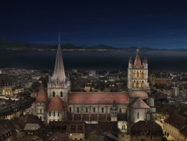 Eclairage cathédrale Lausanne 2
