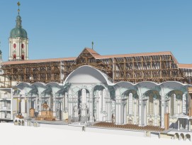 Le relevé de la cathédrale de l’abbaye de Saint-Gall a été achevé grâce à une numérisation 3D précise et détaillée.