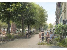 Voici à quoi ressemblera la future place Robin à Vevey. Le projet  «  Faites place ! », conçu par le bureau approches, a été sélectionné pour transformer cet espace en un lieu plus sûr et convivial.