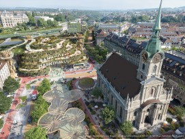 Moins de trafic et plus de verdure: voilà à quoi pourrait ressembler l'espace autour de la gare de Berne à l'avenir.