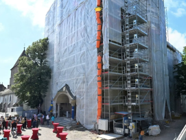 L'impressionnant chantier de rénovation en cours à l'école du Centre-Ville de Nyon.