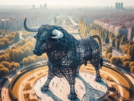 Aperçu de l’impressionnant taureau de 300 m que l’Espagne envisage d’ériger.