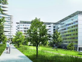 Le nouveau siège de la Haute école de santé Vaud (HESAV) prend forme sur le Campus Santé.