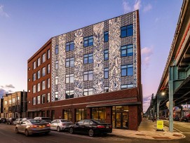 La façade en brique d’Urby Fishtown à Philadelphie, signée Concrete Amsterdam, conjugue mémoire industrielle et modernité.