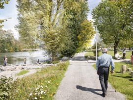 Voici à quoi pourrait ressembler un jour le chemin des philosophes (Philosophenweg) sur les rives de l'Aar.