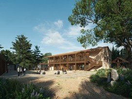 Représentation de la nouvelle maison d’hôtes à Plum Village : un projet pensé pour des besoins quotidiens hors du commun.