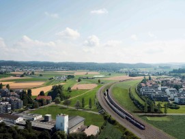 Dans dix ans, le tunnel de Brütten sera inauguré et accueillera ses premiers trains.