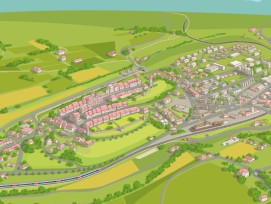 Vue du secteur concerné par la partie Est du contournement.