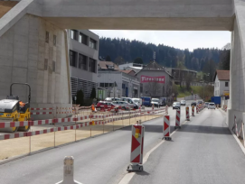 Pont définitif des Petites-Crosettes à La Chaux-de-Fonds, qui remplace l’ancien ouvrage provisoire.