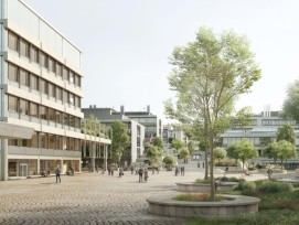 Visualisation du bâtiment portant le nom de « Portal » car il constitue pour les visiteurs la zone d’accès au cœur du campus d’Irchel.