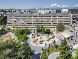Le cycle d'orientation de Sécheron, qui a fêté ses 50 ans ans d'existence en 2021, a été identifié comme un îlot de chaleur important à l'échelle du canton. Il est un des sites pilotes du projet Cool City développée par le Plan climat cantonal.