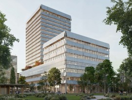 A l’ouest du nouveau bâtiment HWS, un nouveau parc paysager, baptisé « Square », sera aménagé avec des espaces de détente et des espaces verts.
