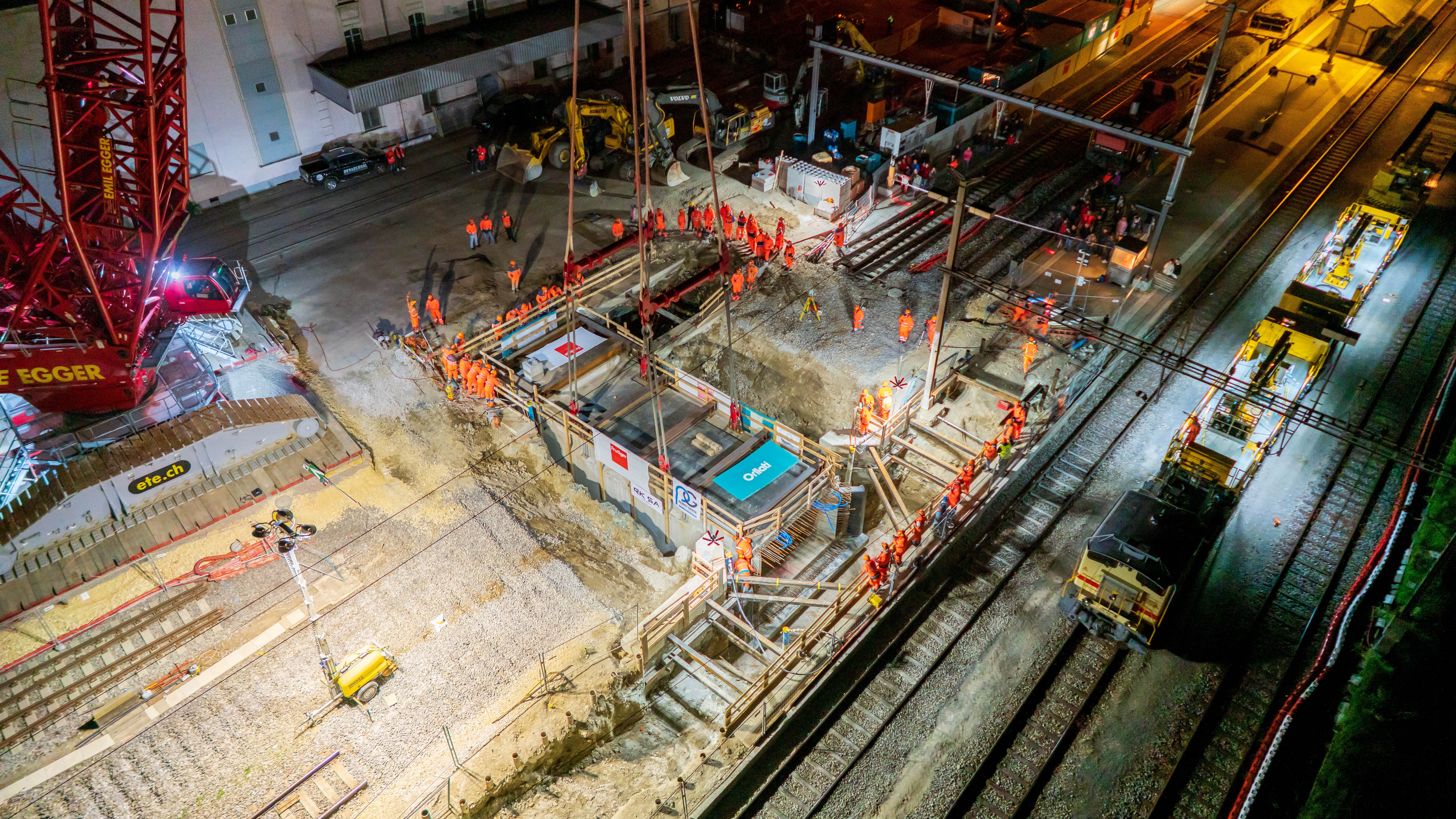 Gare de Cossonay passage sous-voie installé